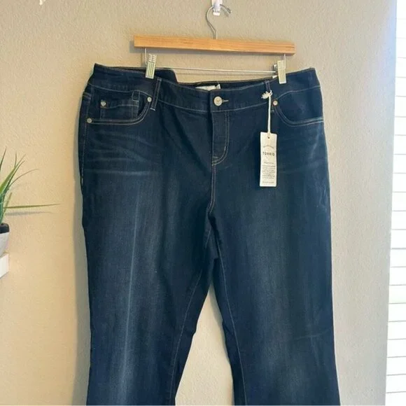 Torrid Luxe Slim Boot Jeans 20R NWT Dark Wash Stretch Denim Curve Love Fit - Picture 4 of 11
